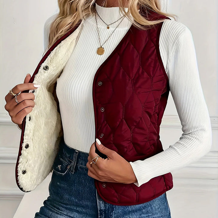 Quilted Sherpa Vest